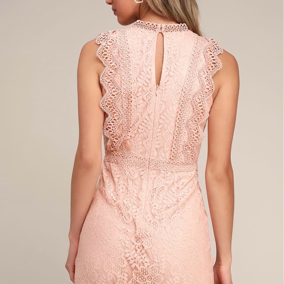 Lulus My Sweetheart Blush Pink Lace Mini Dress - Picture 5 of 9